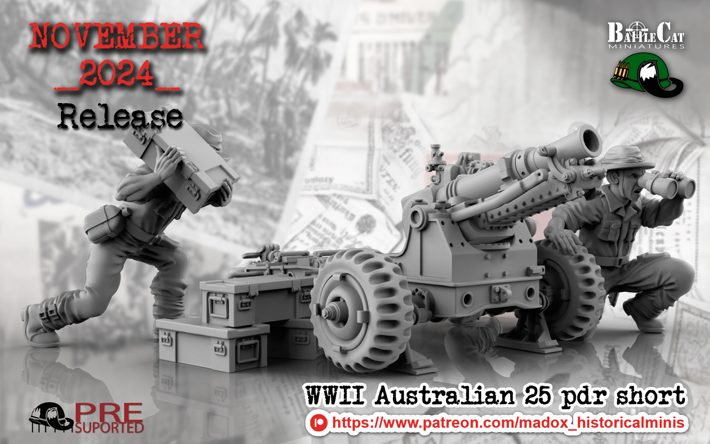 Australian 25 Pounder Short Cannon Teams