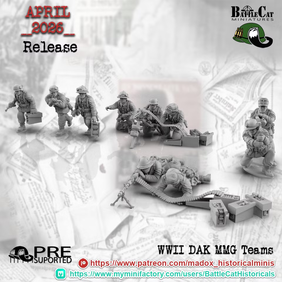 WW2 German DAK MMG Teams