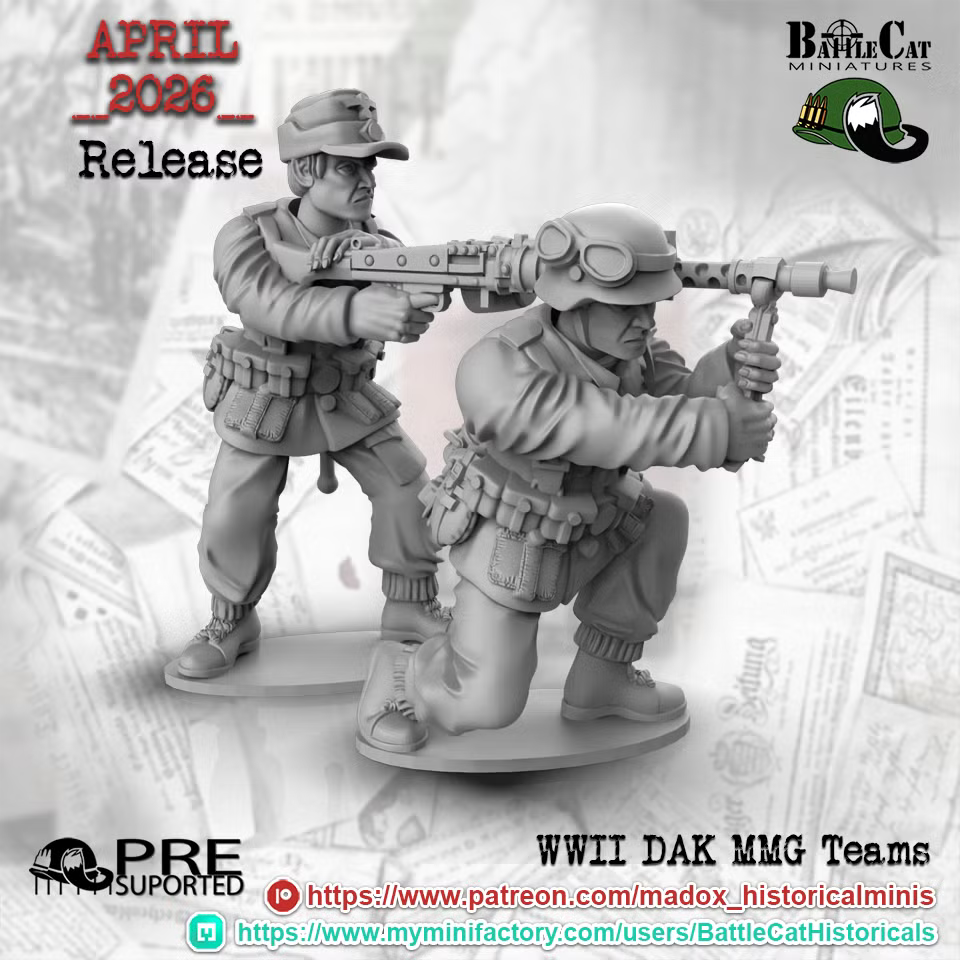 WW2 German DAK MMG Teams