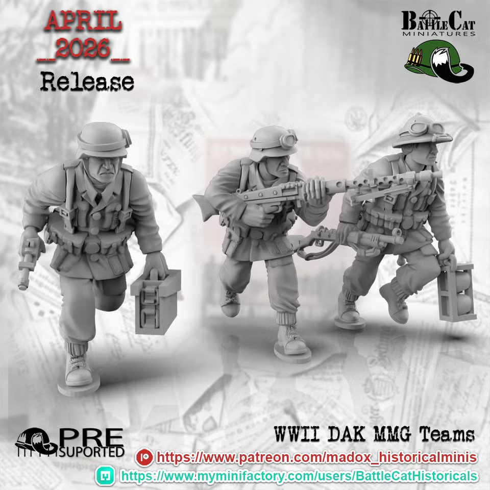 WW2 German DAK MMG Teams