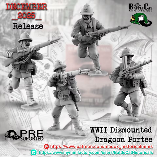 WW2 French Dragoons Portee On Foot