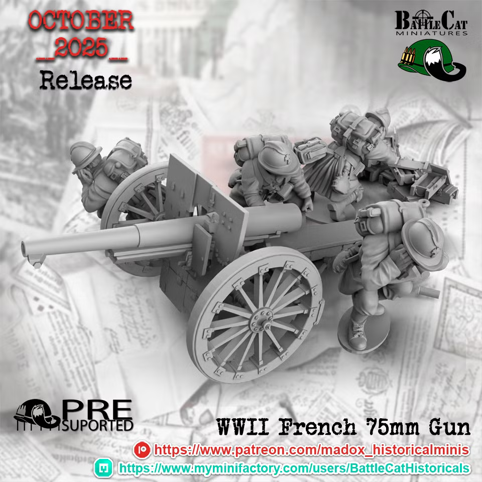 WW2 French 75mm AT Guns