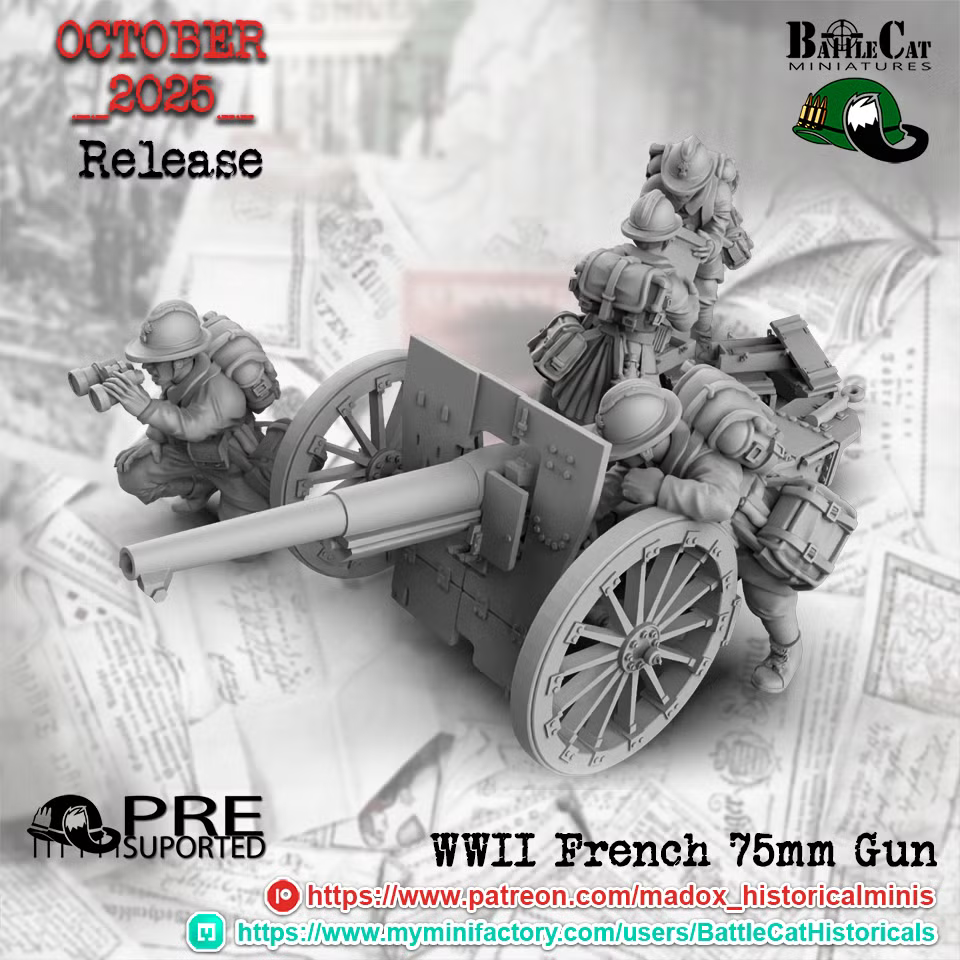 WW2 French 75mm AT Guns