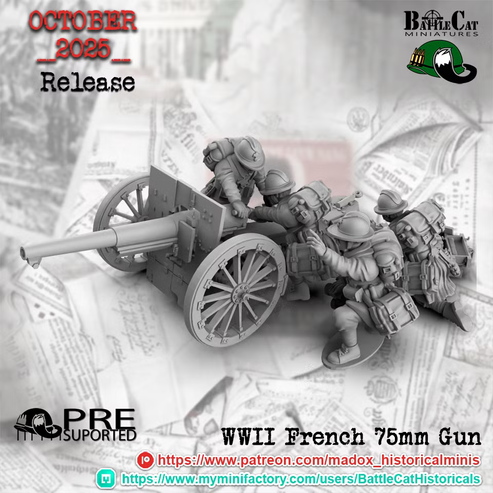 WW2 French 75mm AT Guns
