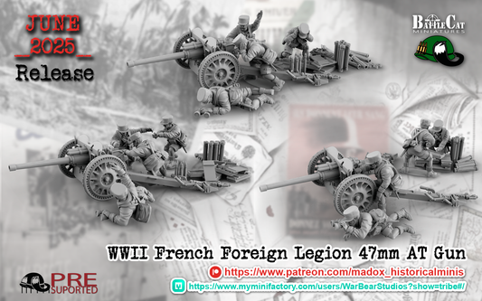 WW2 French Foreign Legion 47mm AT Guns