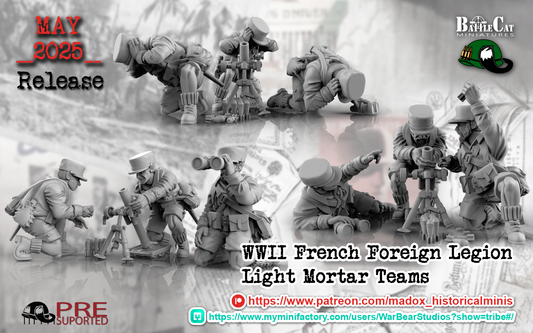 WW2 French Foreign Legion Light Mortar Teams