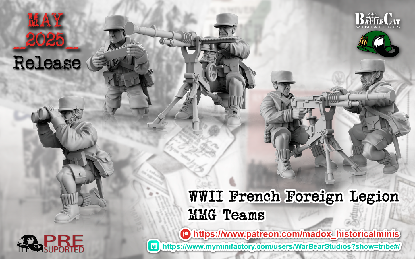 WW2 French Foreign Legion MMG Teams