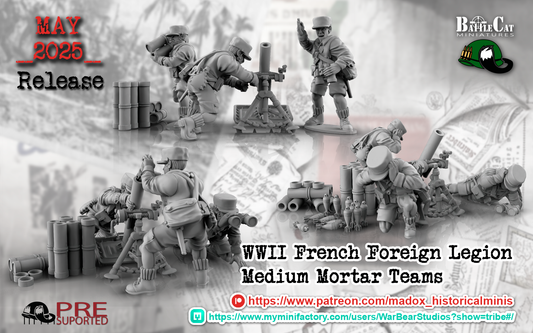 WW2 French Foreign Legion Medium Mortar Teams