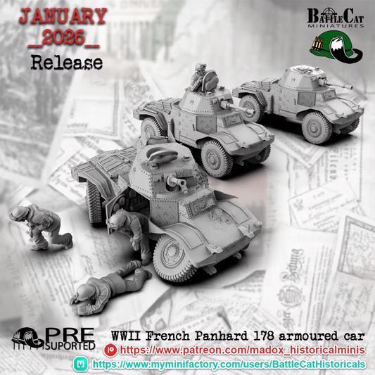 WW2 French Panhard 178 Armoured Car