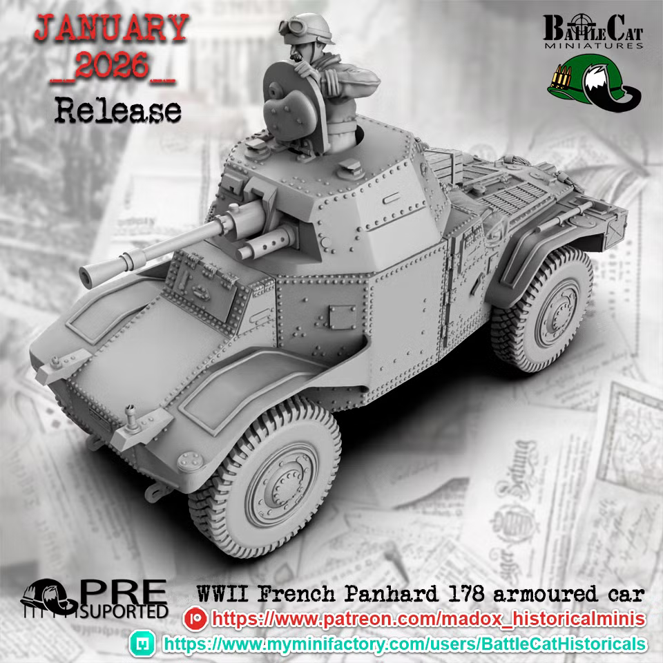 WW2 French Panhard 178 Armoured Car