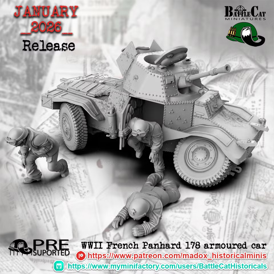 WW2 French Panhard 178 Armoured Car