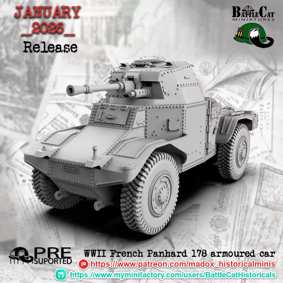 WW2 French Panhard 178 Armoured Car