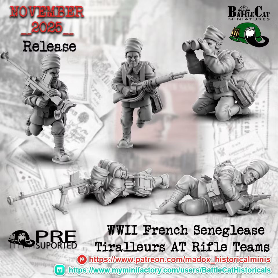 WW2 Senegalese Tirailleurs AT Rifle Teams