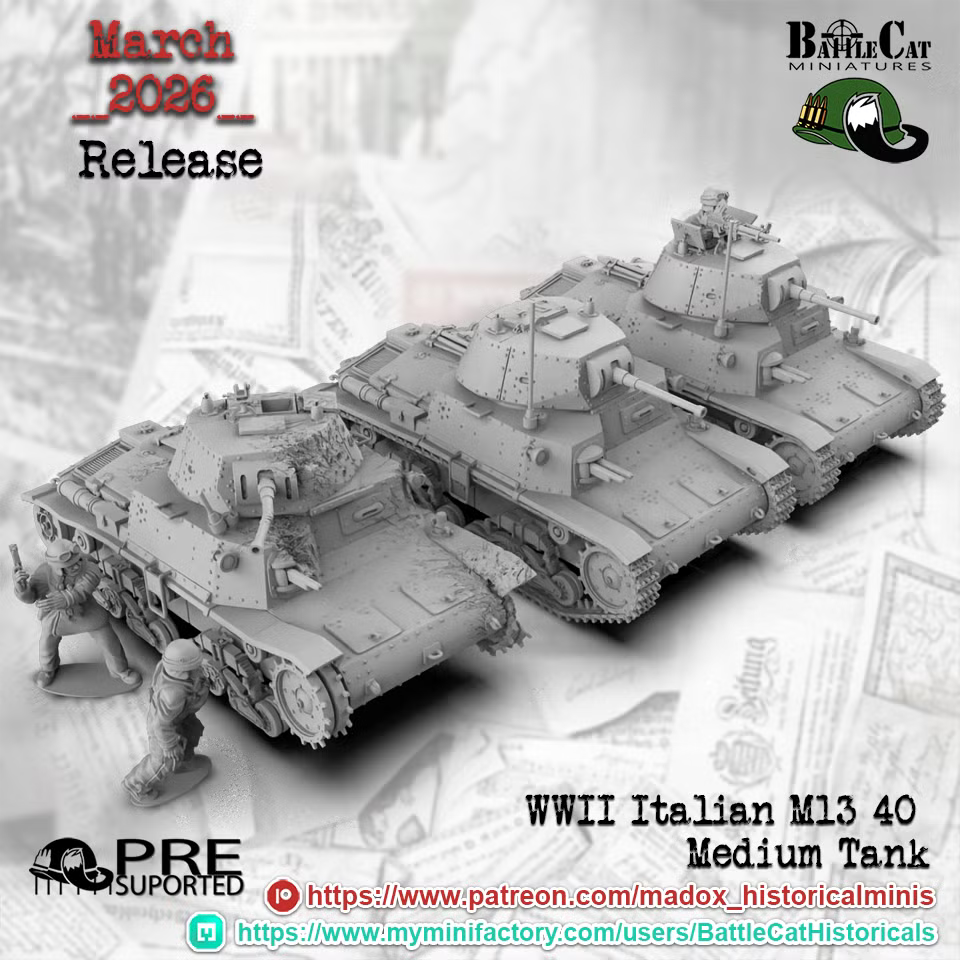 WW2 Italian M13/40 Medium Tank