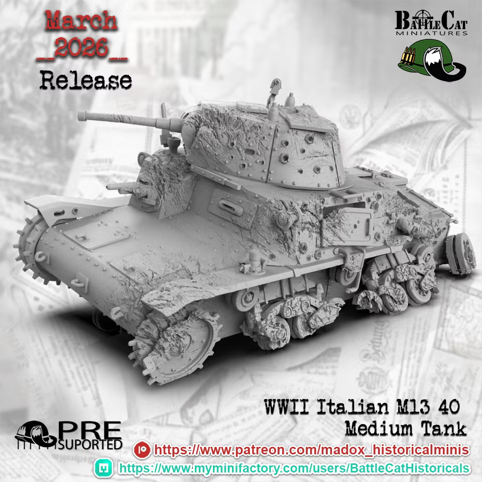 WW2 Italian M13/40 Medium Tank
