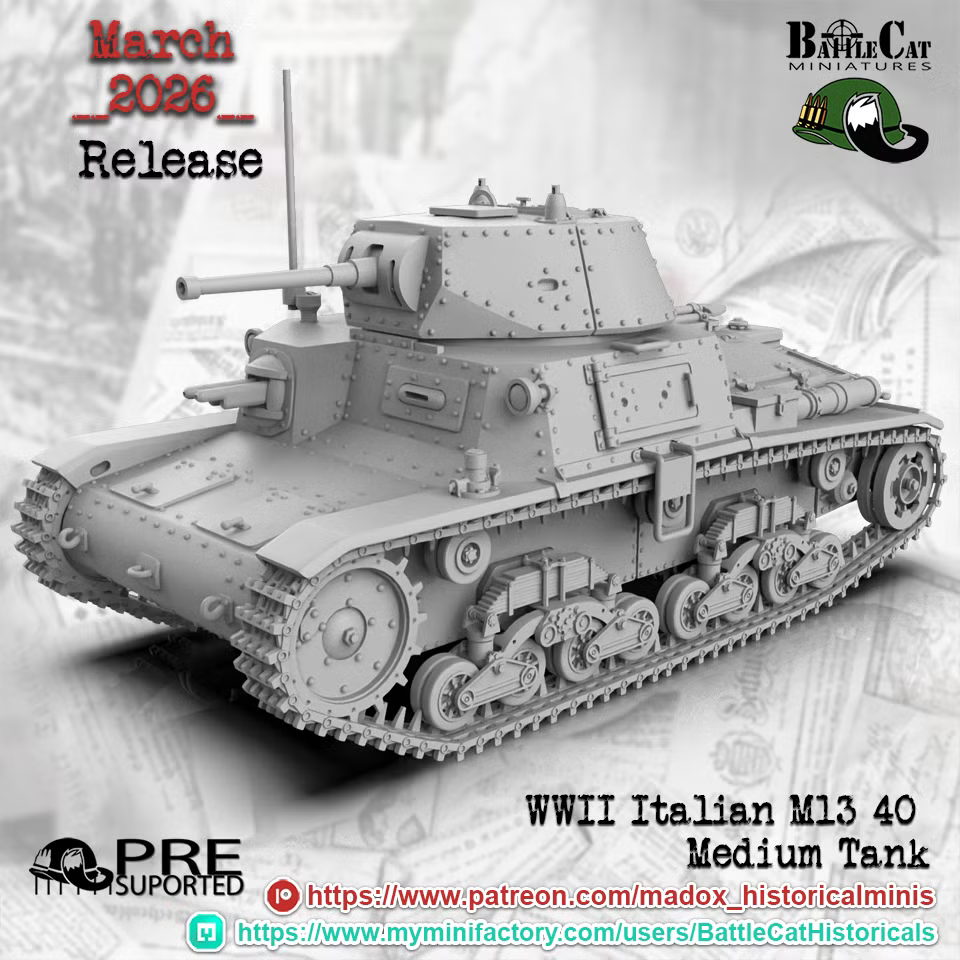 WW2 Italian M13/40 Medium Tank