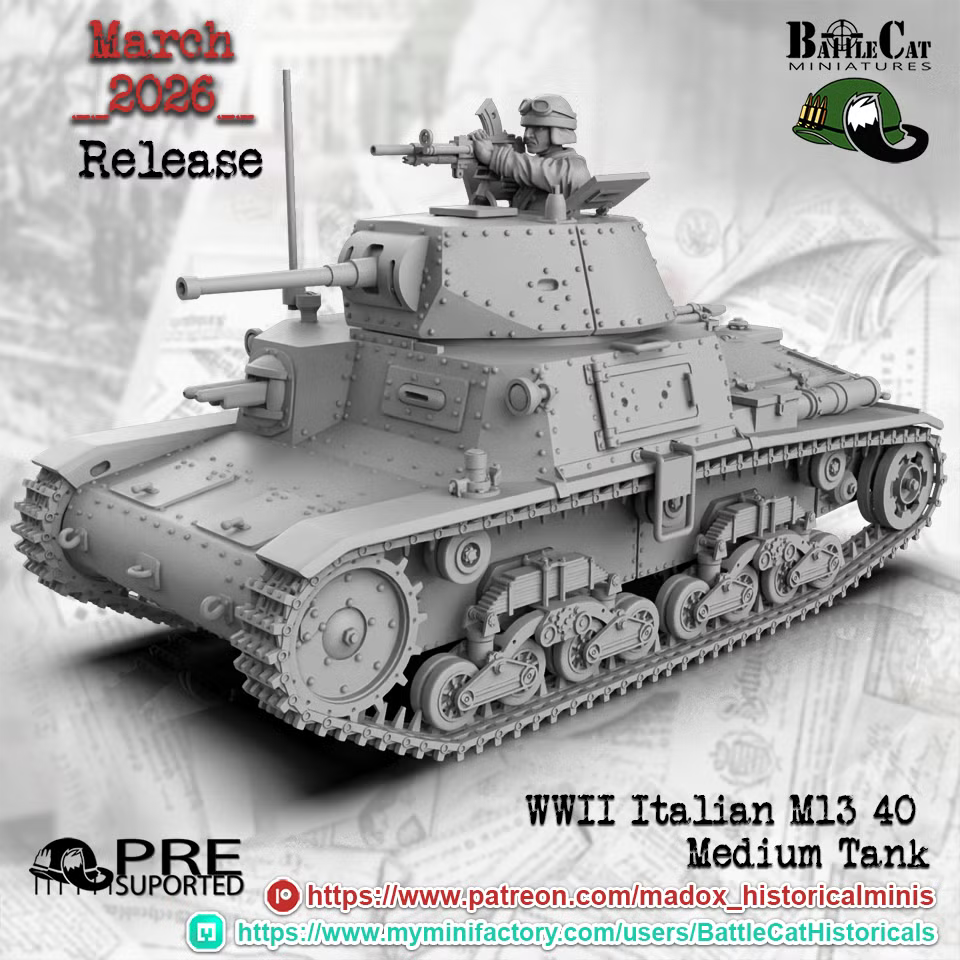 WW2 Italian M13/40 Medium Tank