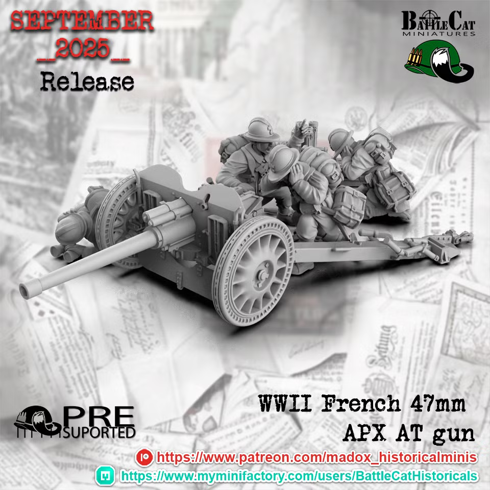 WW2 French 47mm APX AT Guns