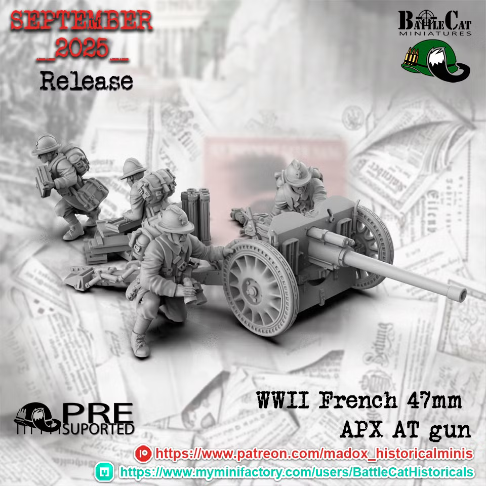 WW2 French 47mm APX AT Guns