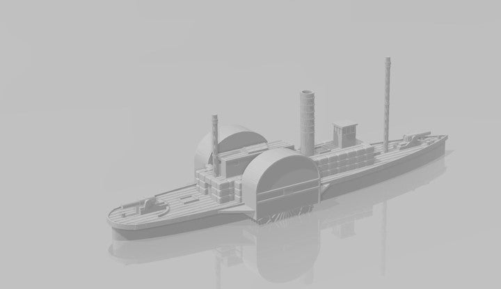 1/1200 Confederate river gunboat CSS warrior – BIG Jim Prints