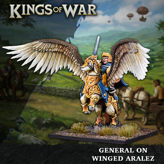 Halfling Muster Captain on Winged Aralez