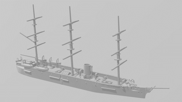 1/1200 British Steam Gunboat HMS Amethyst