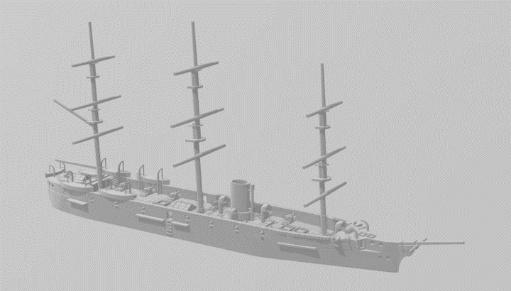 1/1200 British Steam Gunboat HMS Amethyst