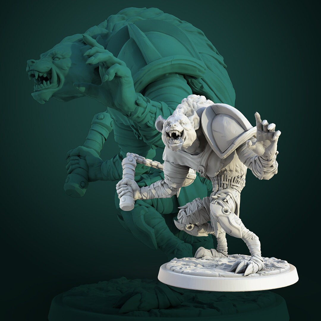 Gnolls (4 Set) | 3D Printed Resin Model-Ideal for DnD, RPG, Table top Gaming, Fantasy, Wargaming, Beastmen, The 9th Age,
