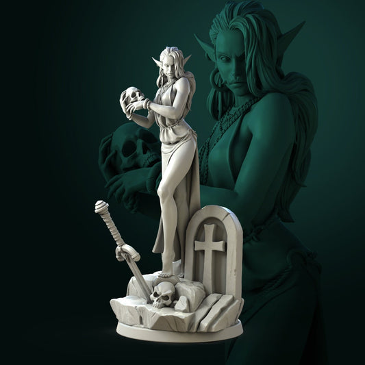Laedria the Necromancer | 3D Printed Resin Model-Ideal for DnD, RPG, table top Gaming, Wargming, The 9th Age
