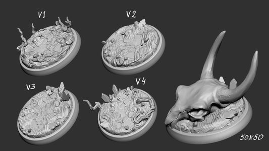 Barren Waste Land Scenic Bases | 3D Printed Resin Model-Ideal for DnD