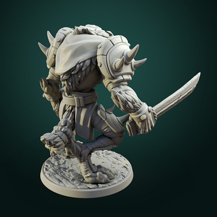 Werewolf Miniature | 3D Printed Resin Model-Ideal for DnD, RPG, table top Gaming, Greek, Fantasy, Wargaming, Beastmen, The 9th Age,