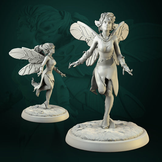 Fairy 1 | 3D Printed Resin Model-Ideal for DnD, RPG, table top Gaming, Mythology, Fantasy, Wargaming, Mystical, Female Miniature