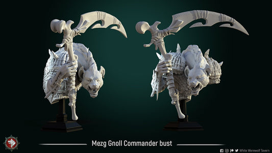 Gnoll Boss: Bust | Display Piece. 3D Printed Resin Model-Ideal for DnD, RPG, table top Gaming, Fantasy, Wargaming, Beastmen, The 9th Age,