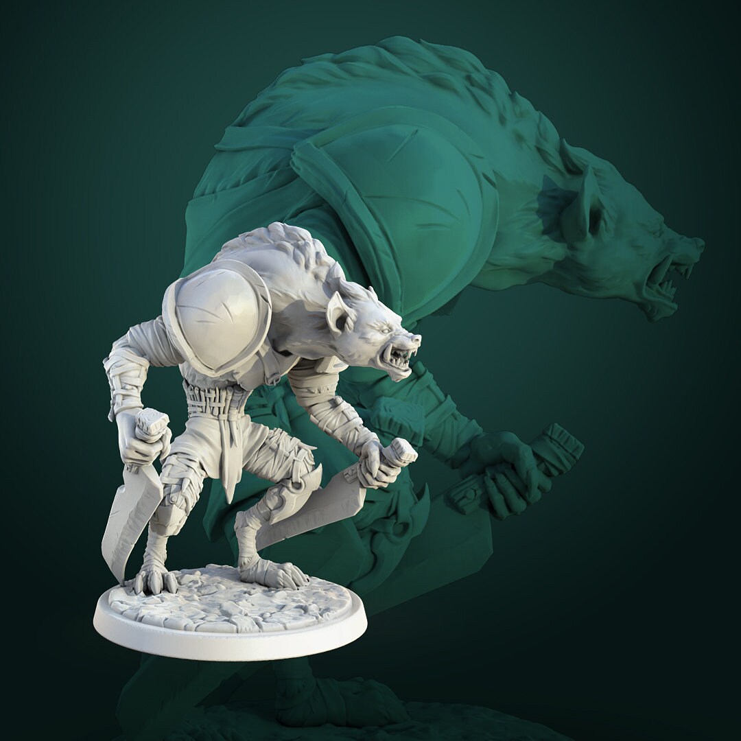 Gnolls (4 Set) | 3D Printed Resin Model-Ideal for DnD, RPG, Table top Gaming, Fantasy, Wargaming, Beastmen, The 9th Age,
