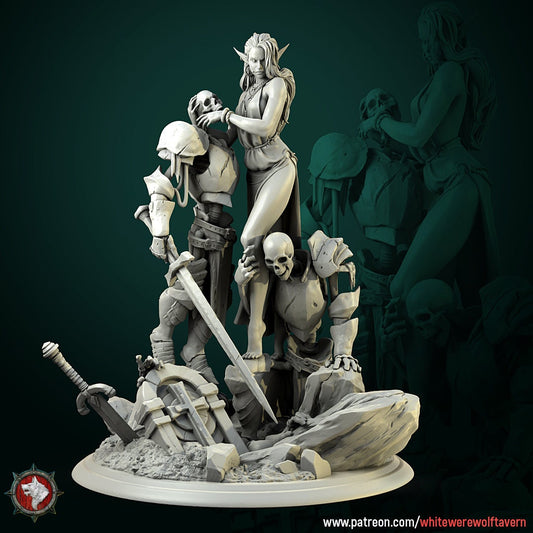 Necromancer: Diorama 72mm | Display Piece | 3D Printed Resin Model-Ideal for DnD, RPG, Table top Gaming, Wargaming