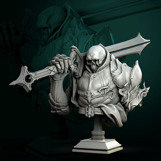 Vold The Dead Lord Bust | Display Piece | 3D Printed Resin Model | Ideal for DnD, RPG, table top Gaming, Fantasy, Wargaming, The 9th Age,