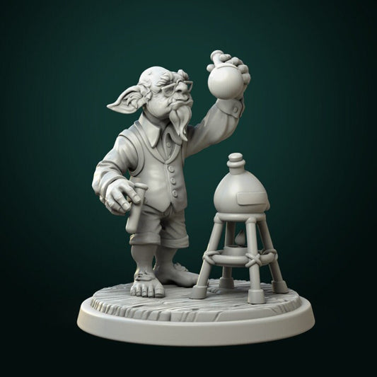 Goblin Alchemist | 3D Printed Resin Model | Ideal for DnD, RPG, Table top Gaming, Fantasy, Wargaming, Medieval