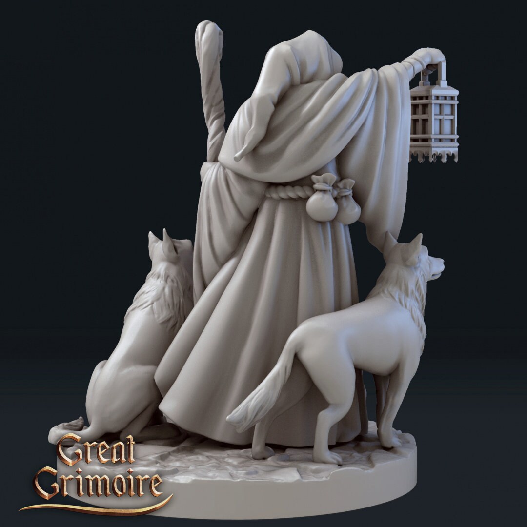 The Hermit | 3D Printed Resin Model | Ideal for -  DnD, RPG, Table top Gaming, Fantasy, Wargaming, The 9th Age, Mythological