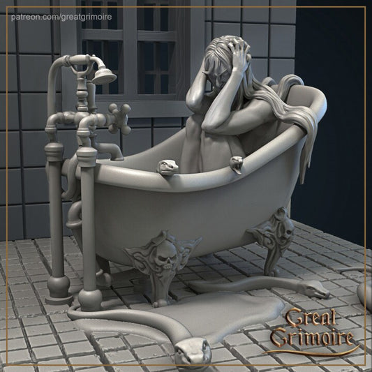 Alice - Dark Days- In the bath | 3D Printed Resin Model-Ideal for DnD, RPG, table top Gaming, Fantasy, Wargaming, The 9th Age, Horror