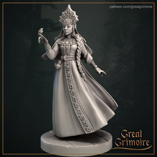 Frog princess | 3D Printed Resin Model | Ideal for DnD, RPG, table top Gaming, Fantasy, Wargaming, The 9th Age, Mythology, Female Minatare
