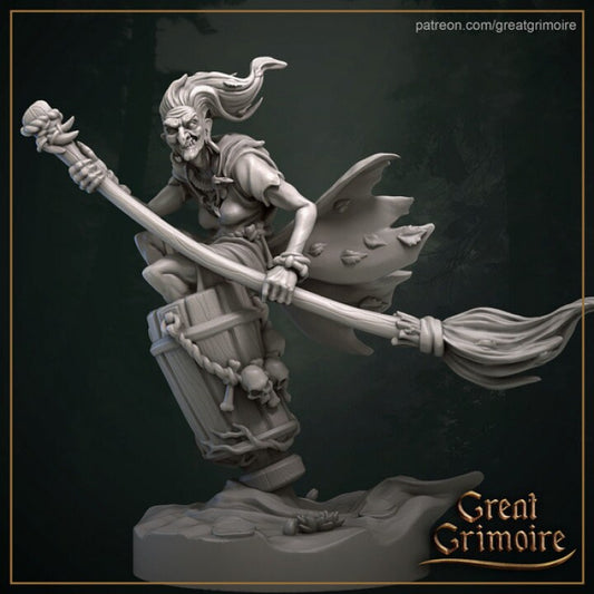 Baba Yaga | 3D Printed Resin Model | Ideal for DnD, RPG, Table top Gaming, Fantasy, Wargaming, The 9th Age, Mythological
