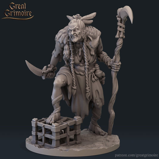 Wicked Witch of Shwarzwald | 3D Printed Resin Model-Ideal for DnD, RPG, table top Gaming, Greek, Fantasy, Wargaming, The 9th Age,
