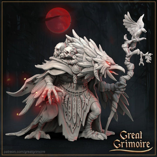 Blood Moon Shaman | 3D Printed Resin Model | Ideal for DnD, RPG, Table top Gaming, Fantasy, Wargaming, Beastmen, The 9th Age,