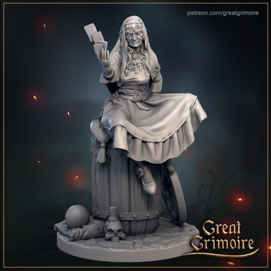 Madame Astra | Display piece | RPG, DnD, Table top gaming, Fantasy, Female Miniature, The 9th Age | 3D Printed Resin Models
