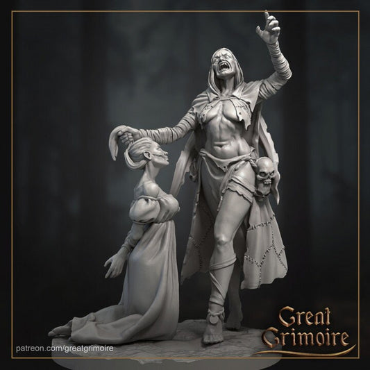 Shtriga | Display piece | RPG, DnD, Table top gaming, Fantasy, Horror, The 9th Age, Wargaming, Female Miniature | 3D Printed Resin Models