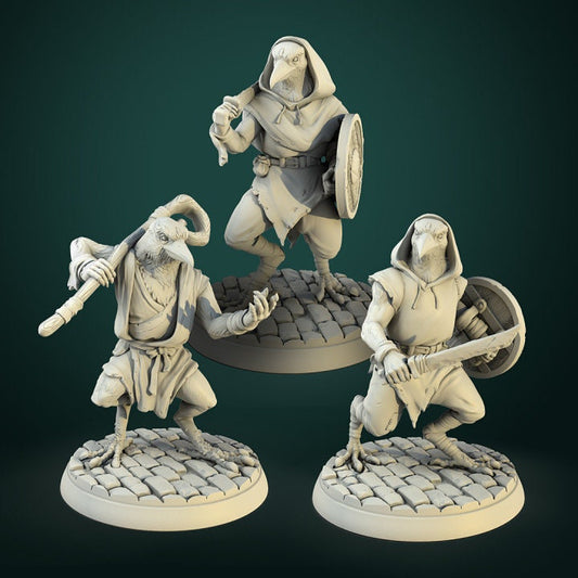 Kenku Warriors | Ideal for - RPG, DnD, Table top gaming, Beastmen, Fantasy, Wargaming, The 9th Age | 3D Printed Resin Models