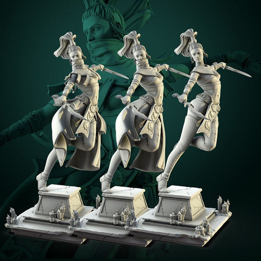 Cult Assassin (3 Variants) | Display piece- RPG, DnD, Table top gaming, Fantasy, Wargaming, Female Miniature | 3D Printed Resin Models