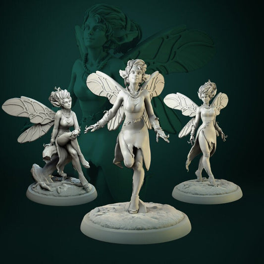 Pixie Set | 3D Printed Resin Model-Ideal for DnD, RPG, table top Gaming, Greek, Fantasy, Wargaming, The 9th Age, Mythological