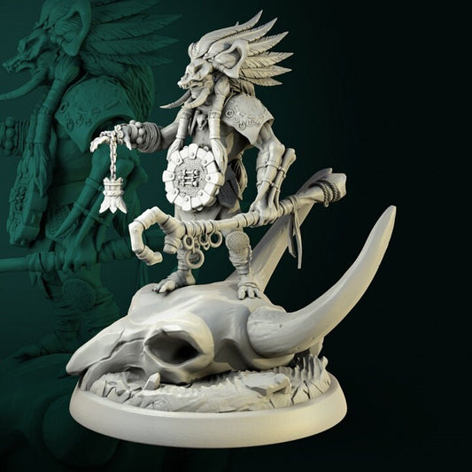 Mbonga The Hex Master | Display piece | RPG, DnD Table top gaming, Fantasy, The 9th Age, Wargaming | 3D Printed Resin Models