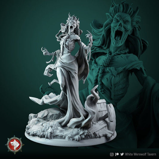 Banshee | Creepy 3D Printed Resin Model | Ideal for DnD, RPG, Table top Gaming, Fantasy, Wargaming, Undead, The 9th Age, Horror
